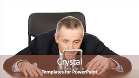  Presentation with newton physics - Audience pleasing presentation design consisting of pendulum physics - mature businessman in office playing backdrop and a tawny brown colored foreground