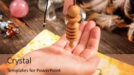  Presentation with pendulum clock - Colorful slides enhanced with pendulum tool for dowsing backdrop and a coral colored foreground