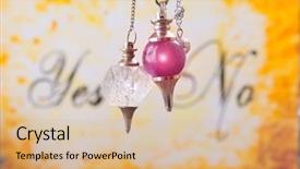 Presentation with yes - Cool new PPT theme with pendulums tool for dowsing backdrop and a coral colored foreground