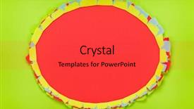  Presentation with torn paper - PPT theme featuring penetration - colorful torn paper background background and a red colored foreground