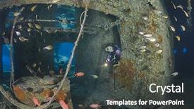 Presentation with egypt - PPT theme consisting of penetration - diver penetrating the ss thistlegorm background and a tawny brown colored foreground