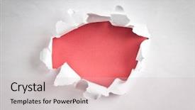  Presentation with torn paper - Slides enhanced with penetration - hole in the paper background and a lemonade colored foreground