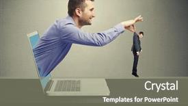  Presentation with dark grey - Audience pleasing PPT theme consisting of penetration - smiley man got backdrop and a gray colored foreground