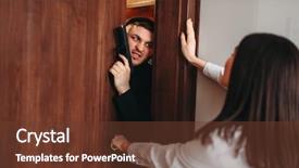  Presentation with serial killer colorful 3d teeth - Cool new presentation theme with penetration - woman at the door killer backdrop and a tawny brown colored foreground