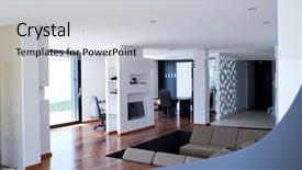 Presentation with living room - PPT layouts with penhouse - architecture interior modern apartment wide background and a  colored foreground