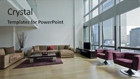  Presentation with apartment - Colorful PPT layouts enhanced with penhouse - contemporary duplex penthouse apartment backdrop and a light gray colored foreground