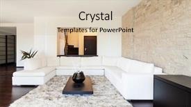  Presentation with living room - Colorful PPT theme enhanced with penhouse - interior luxury apartment beautiful living backdrop and a soft green colored foreground