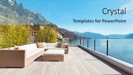  Presentation with architecture - Beautiful slide deck featuring penhouse - modern architecture beautiful lake view backdrop and a light blue colored foreground