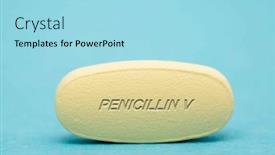  Presentation with penicillin - Presentation theme consisting of penicillin-v-pharmaceutical-medicine-pills background and a arctic colored foreground