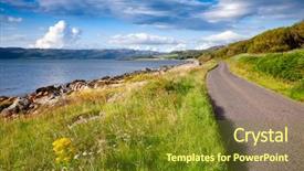  Presentation with scenic - Beautiful slide deck featuring peninsula argyll and bute scotland backdrop and a tawny brown colored foreground