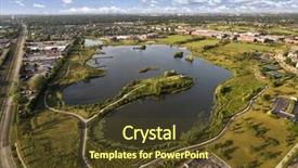  Presentation with community center - Presentation design featuring the glen glenview illinois background and a tawny brown colored foreground