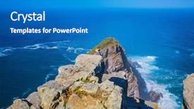  Presentation with cape town - PPT theme having peninsula south of cape town background and a teal colored foreground