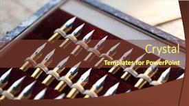  Presentation with dip - Presentation design with penmanship-vintage-unused-high-grade background and a tawny brown colored foreground