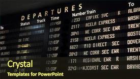  Presentation with departure board - Slide set consisting of penn state - departure arrival board background and a wine colored foreground