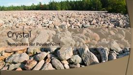  Presentation with boulder - Slide set having penn state - hickory run boulder field background and a coral colored foreground