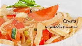  Presentation with penne pasta - Cool new PPT theme with penne pasta with parmesan cheese backdrop and a  colored foreground