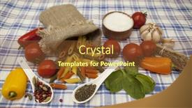  Presentation with penne pasta - Beautiful presentation design featuring penne rigate sicilian pasta backdrop and a tawny brown colored foreground