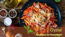  Presentation with sausages - Cool new theme with penne-with-sausages-tomato-sauce backdrop and a tawny brown colored foreground