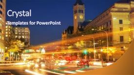  Presentation with avenue - Amazing presentation design having pennsylvania avenue and capitol backdrop and a navy blue colored foreground