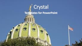  Presentation with empire state building night - Colorful presentation theme enhanced with pennsylvania state capital building rotunda backdrop and a  colored foreground