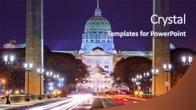  Presentation with capitol - Slide deck featuring pennsylvania state capitol in harrisburg background and a wine colored foreground