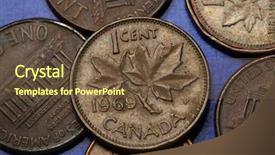  Presentation with maple leaves - Audience pleasing presentation theme consisting of penny - coins of canada maple leaves backdrop and a tawny brown colored foreground