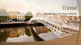  Presentation with dublin - Colorful PPT theme enhanced with dublin ireland ha'penny backdrop and a cream colored foreground