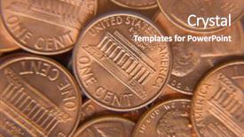  Presentation with pile - Amazing presentation theme having penny - huge pile of the us backdrop and a  colored foreground