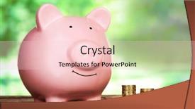  Presentation with piggy bank - Colorful theme enhanced with penny - piggy bank style money box backdrop and a lemonade colored foreground