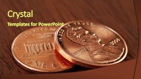  Presentation with shiny - Audience pleasing presentation theme consisting of penny - two shiny new pennies backdrop and a tawny brown colored foreground