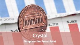  Presentation with newspaper - Theme consisting of penny stock - american one cent on newspaper background and a coral colored foreground