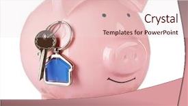  Presentation with piggy bank is evil - PPT layouts having penny stock - piggy bank style money box background and a lemonade colored foreground