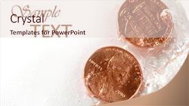  Presentation with assets - Slides enhanced with penny stock - shiny new pennies frozen background and a lemonade colored foreground