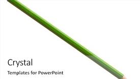  Presentation with pure white - Colorful slides enhanced with pens pencils - pencil green isolated on pure backdrop and a white colored foreground