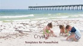  Presentation with sand play - Slide deck featuring pensacola-beach-23-june-unidentified background and a soft green colored foreground