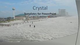  Presentation with hurricane - Slides enhanced with pensacola-beach-september-11-people background and a light blue colored foreground