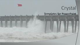  Presentation with hurricane - Beautiful PPT theme featuring pensacola-beach-september-11-rough backdrop and a light gray colored foreground