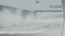  Presentation with hurricane - Theme featuring pensacola-beach-september-11-rough background and a light gray colored foreground
