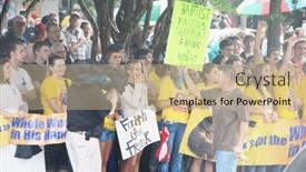  Presentation with highschool - Slides featuring pensacola-fl-september-17-protesters background and a coral colored foreground