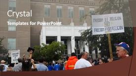  Presentation with highschool - Theme consisting of pensacola-fl-september-17-protesters background and a gray colored foreground