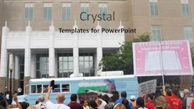  Presentation with highschool - PPT theme having pensacola-fl-september-17-protesters background and a light gray colored foreground