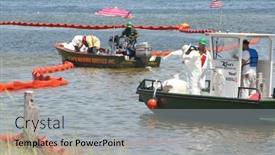  Presentation with oil spill - Slide deck enhanced with pensacola-june-10-oil-spill background and a light gray colored foreground