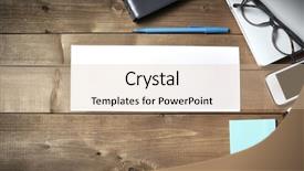  Presentation with flower office desk table - PPT theme enhanced with pensils - business desk table background and a lemonade colored foreground