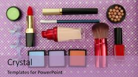  Presentation with cosmetics beauty cosmetic white - Beautiful presentation theme featuring stork standing in the nest on the top of an electric pole backdrop and a sky blue colored foreground