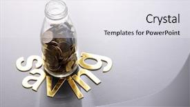  Presentation with pension - Cool new theme with pension fund - saving jar with coins backdrop and a sky blue colored foreground