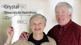  Presentation with retirement planning - Amazing presentation having pension plan - married couple planning their retirement backdrop and a light gray colored foreground