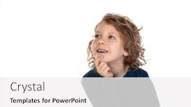  Presentation with monarch butterfly isolated on white - Beautiful PPT theme featuring pensive-blond-boy-isolated backdrop and a white colored foreground