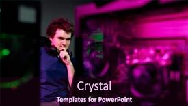  Presentation with arcade game - Slides enhanced with pensive-curly-haired-boy background and a wine colored foreground