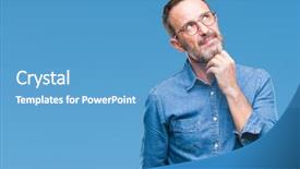  Presentation with question - Audience pleasing PPT layouts consisting of pensive expression smiling with thoughtful backdrop and a teal colored foreground