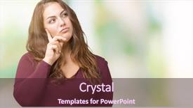  Presentation with plus size fashion model - Amazing slides having pensive expression smiling with thoughtful backdrop and a tawny brown colored foreground